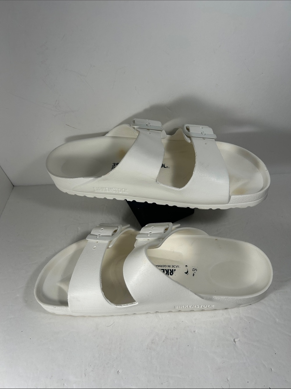 Birkenstock Kids White Two-Buckle EVA Slide Sandals